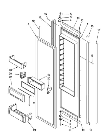 Refrigerator door parts