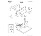 Whirlpool WED5000VQ1 top and console parts diagram