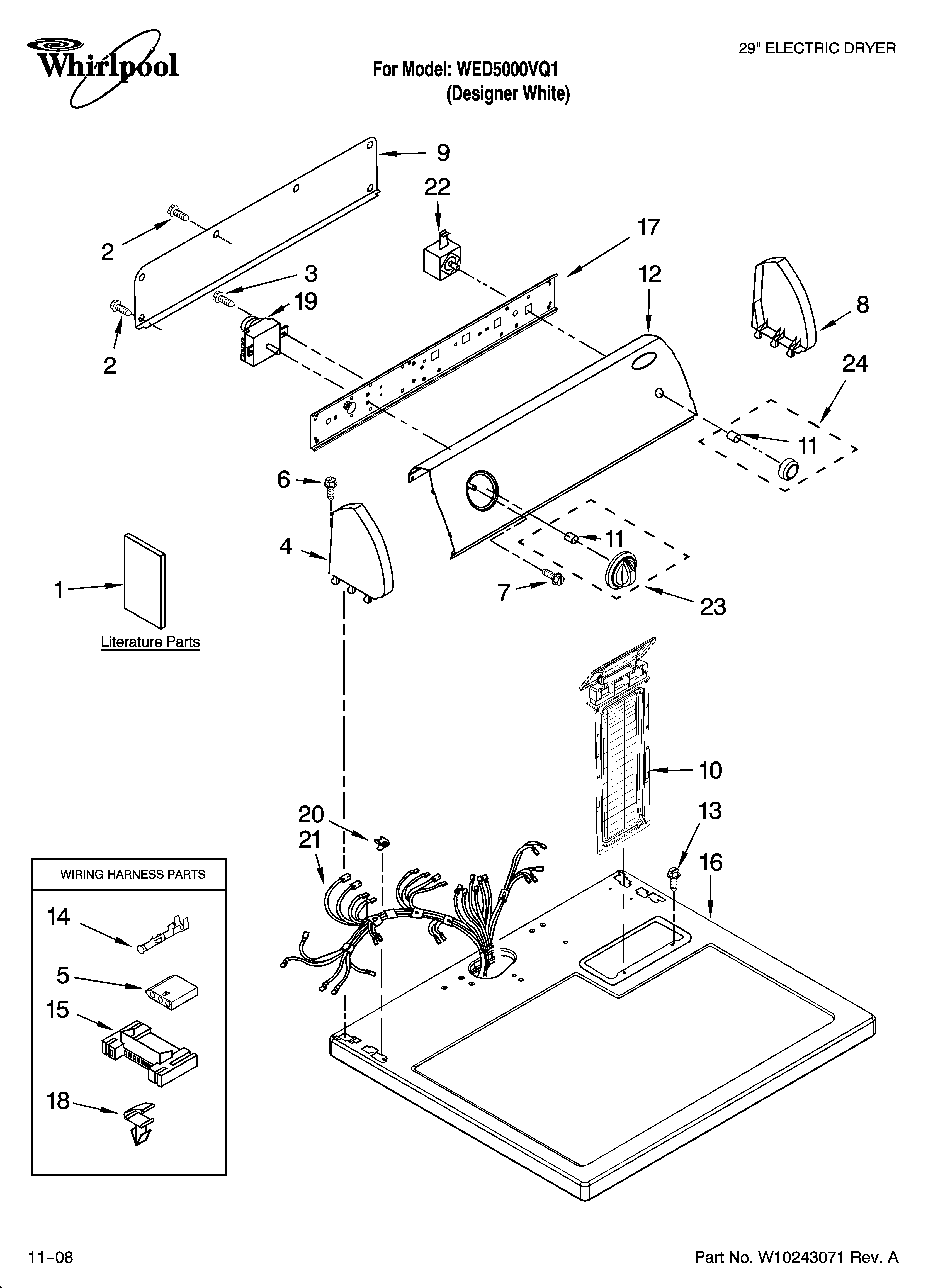 Top and console parts