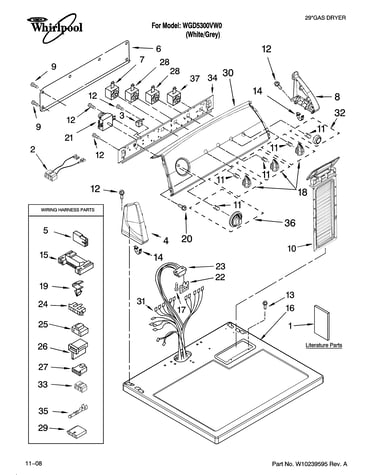 Top and console parts