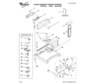 Whirlpool WGD6400SW2 top and console parts diagram