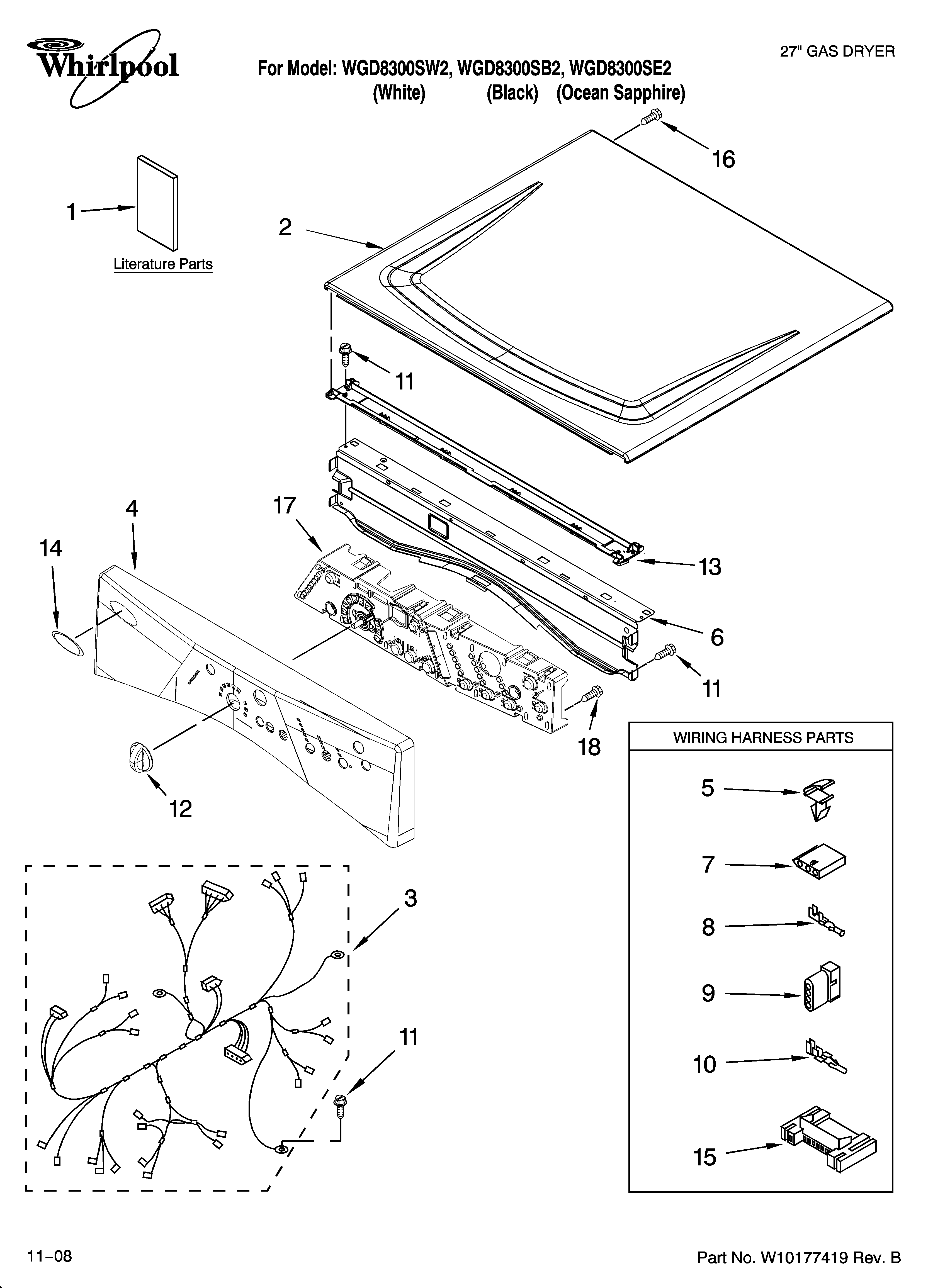 Top and console parts