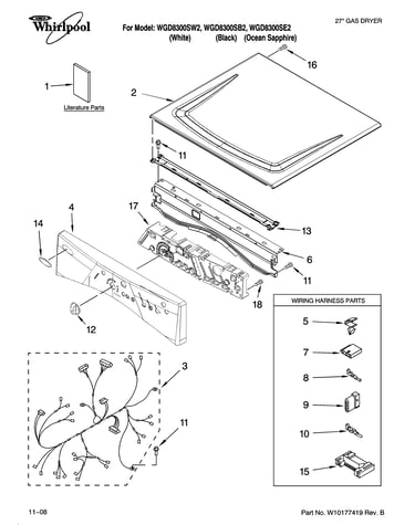 Top and console parts