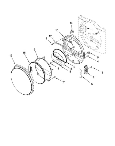 Door parts, optional parts (not included)