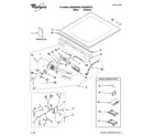 Whirlpool WGD9500TW2 top and console parts diagram