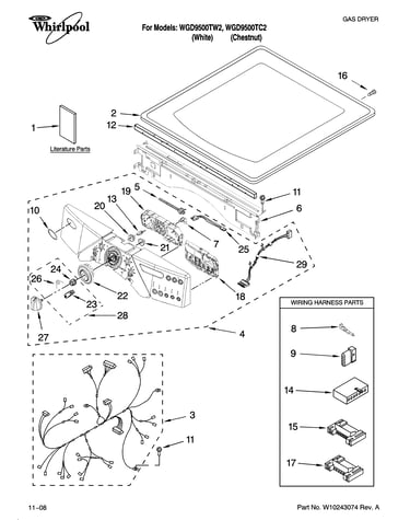 Top and console parts