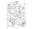 Whirlpool CSP2761TQ2 lower cabinet and front panel parts diagram