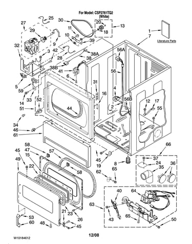 Lower cabinet and front panel parts