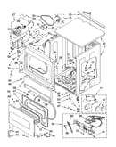 Upper cabinet and front panel parts