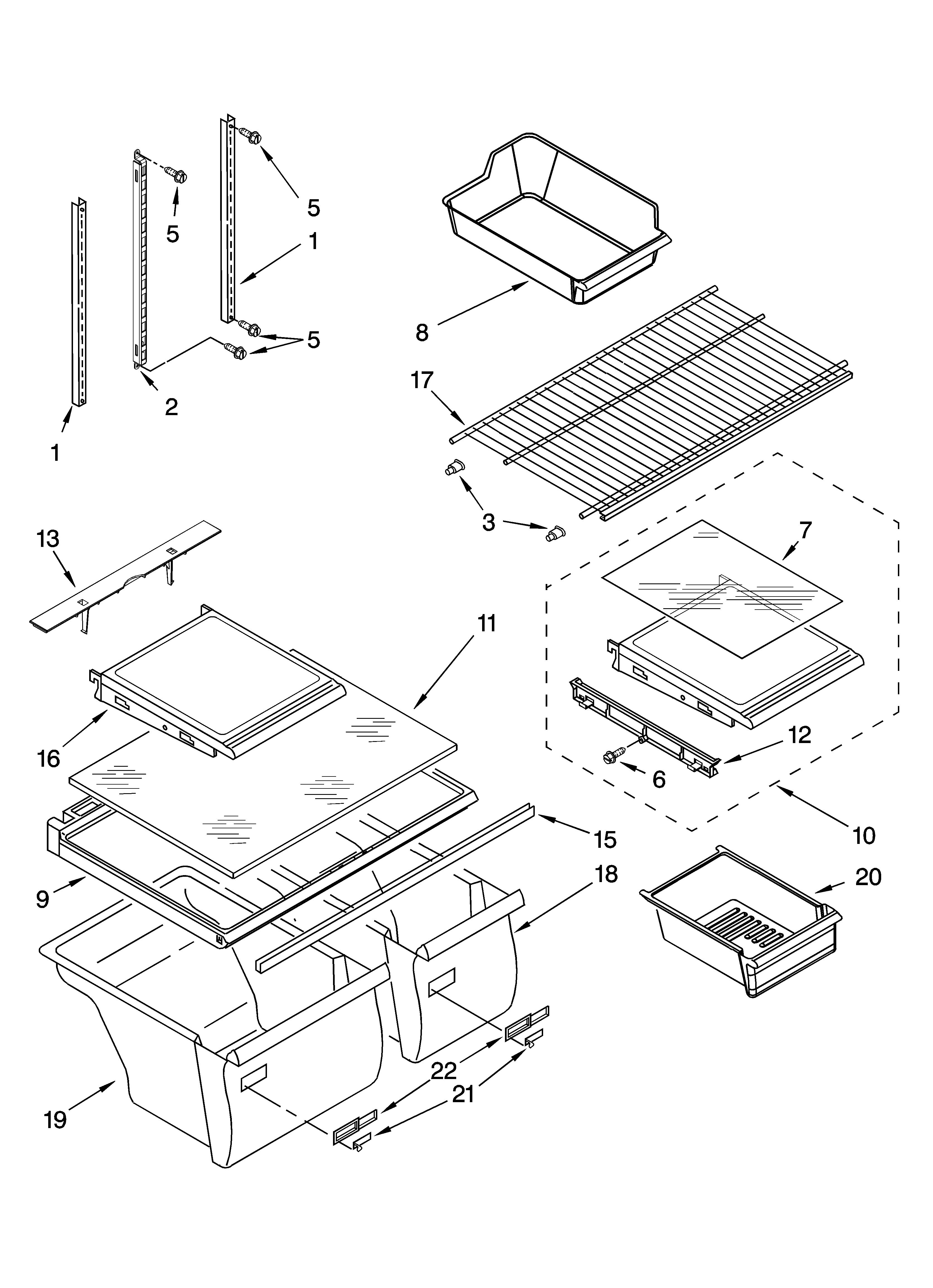 Shelf parts