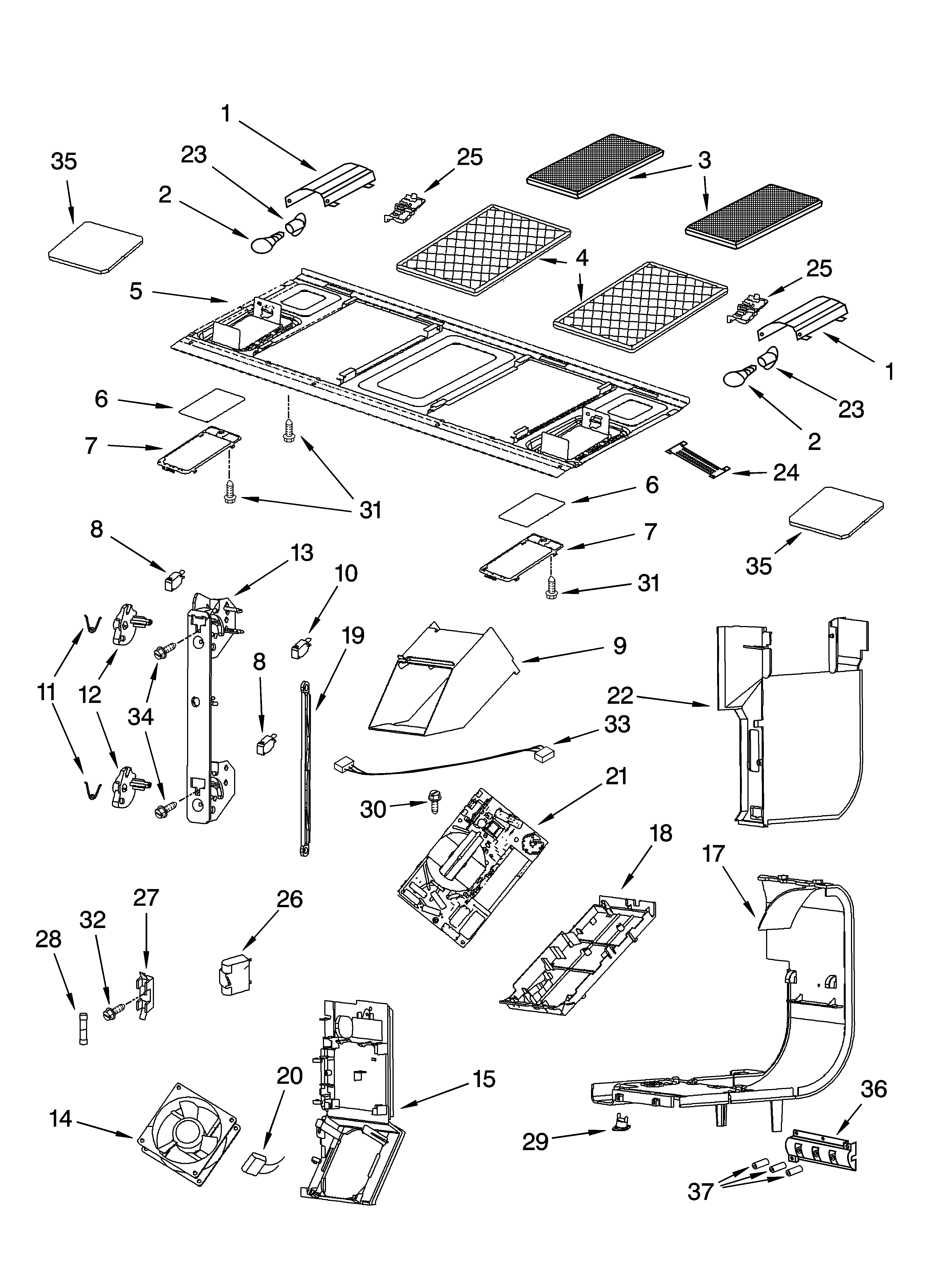Interior and ventilation parts