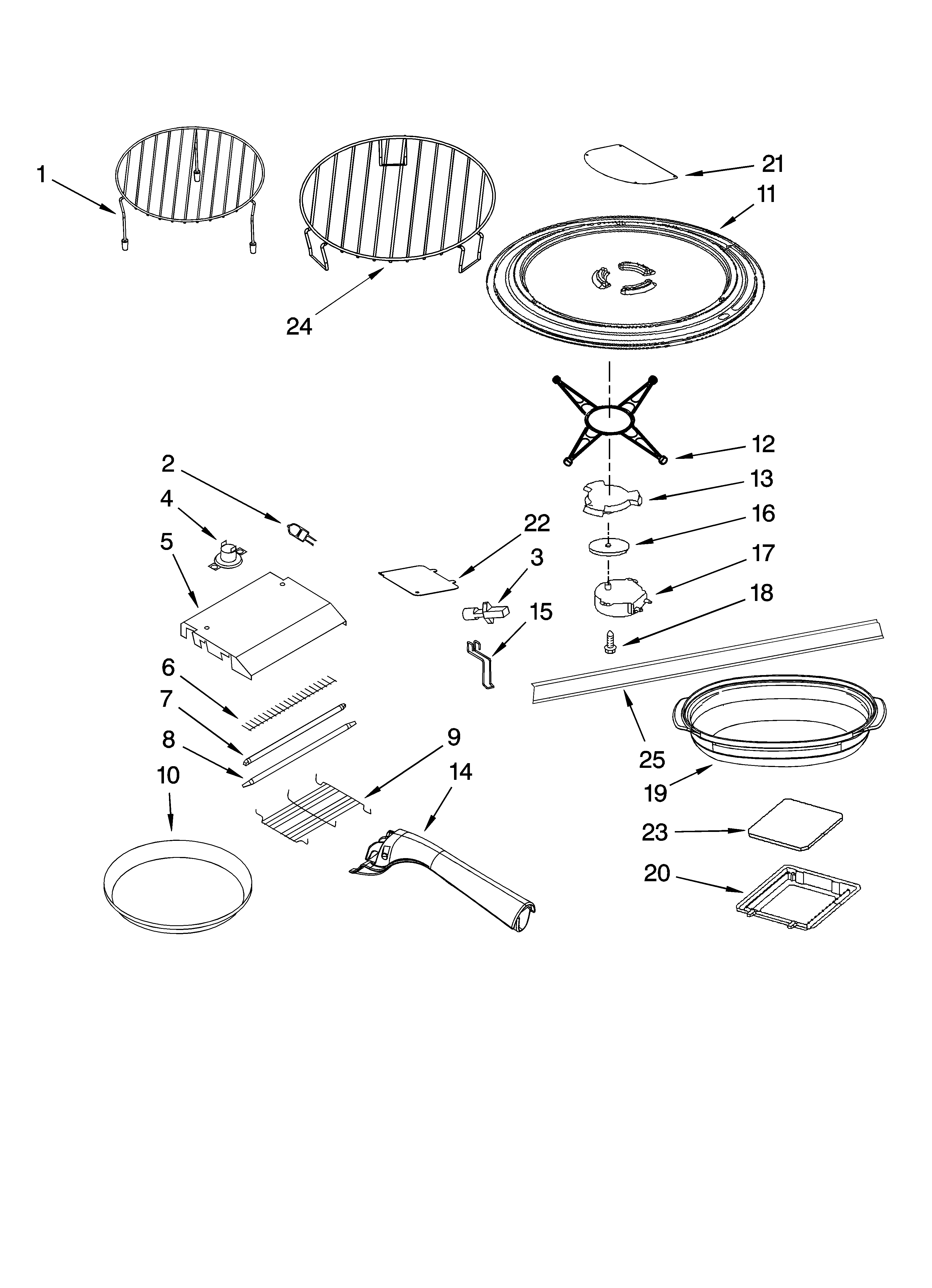 Rack and turntable parts