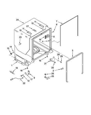 Tub and frame parts