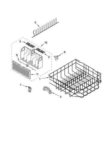 Lower rack parts, optional parts (not included)