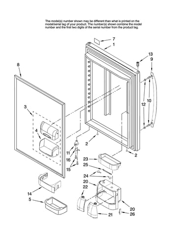 Refrigerator door parts
