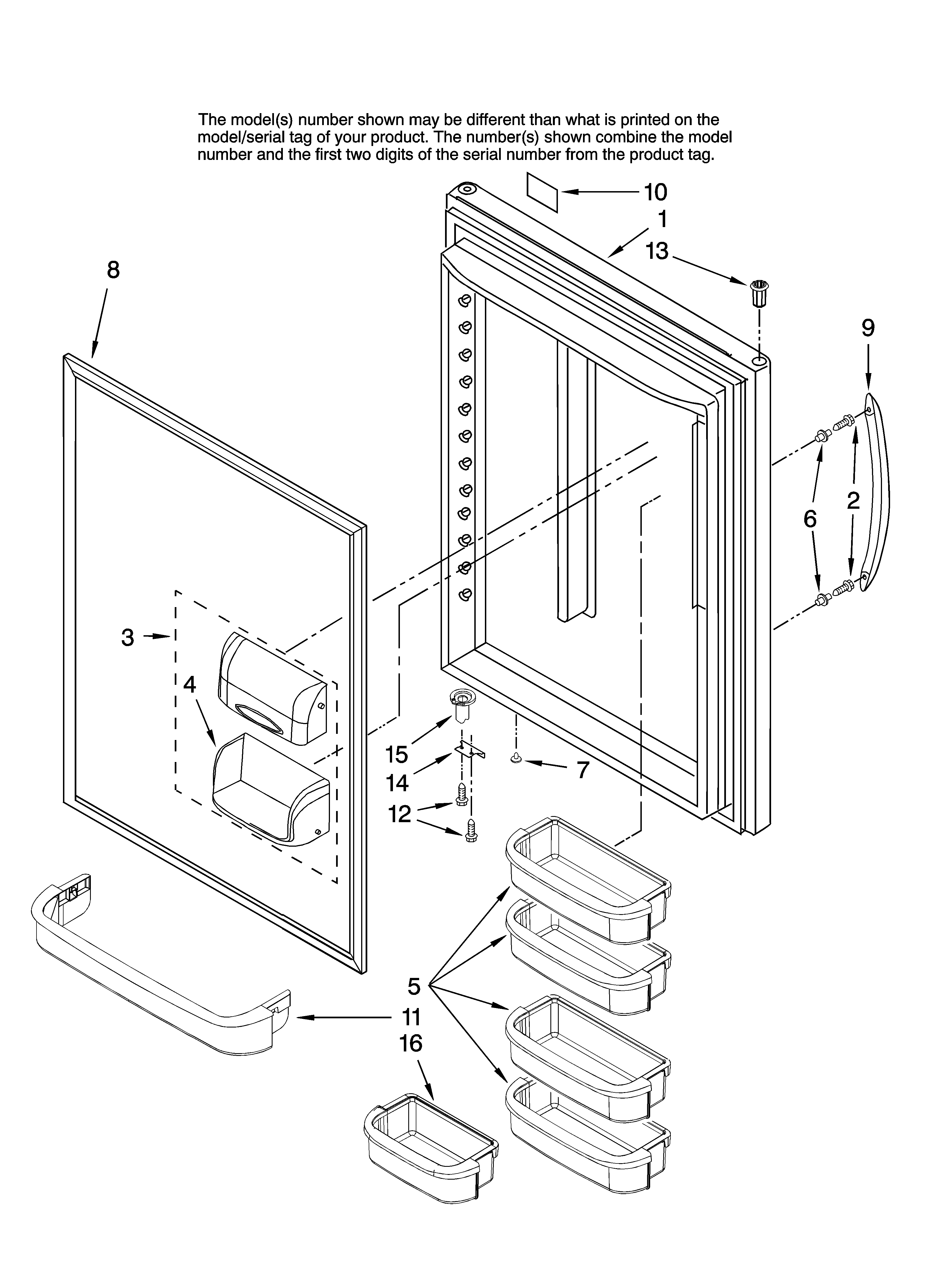 Refrigerator door parts