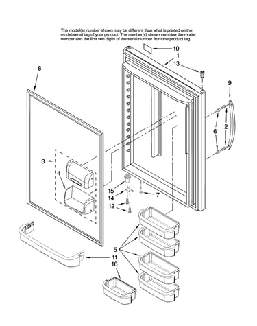 Refrigerator door parts