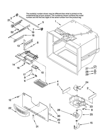 Freezer liner parts