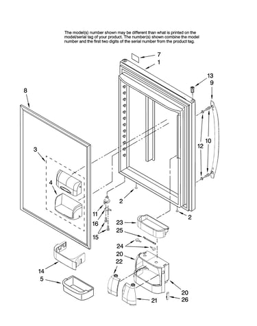 Refrigerator door parts