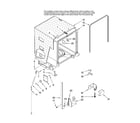 Amana ADB1500AWS0 tub and frame parts diagram