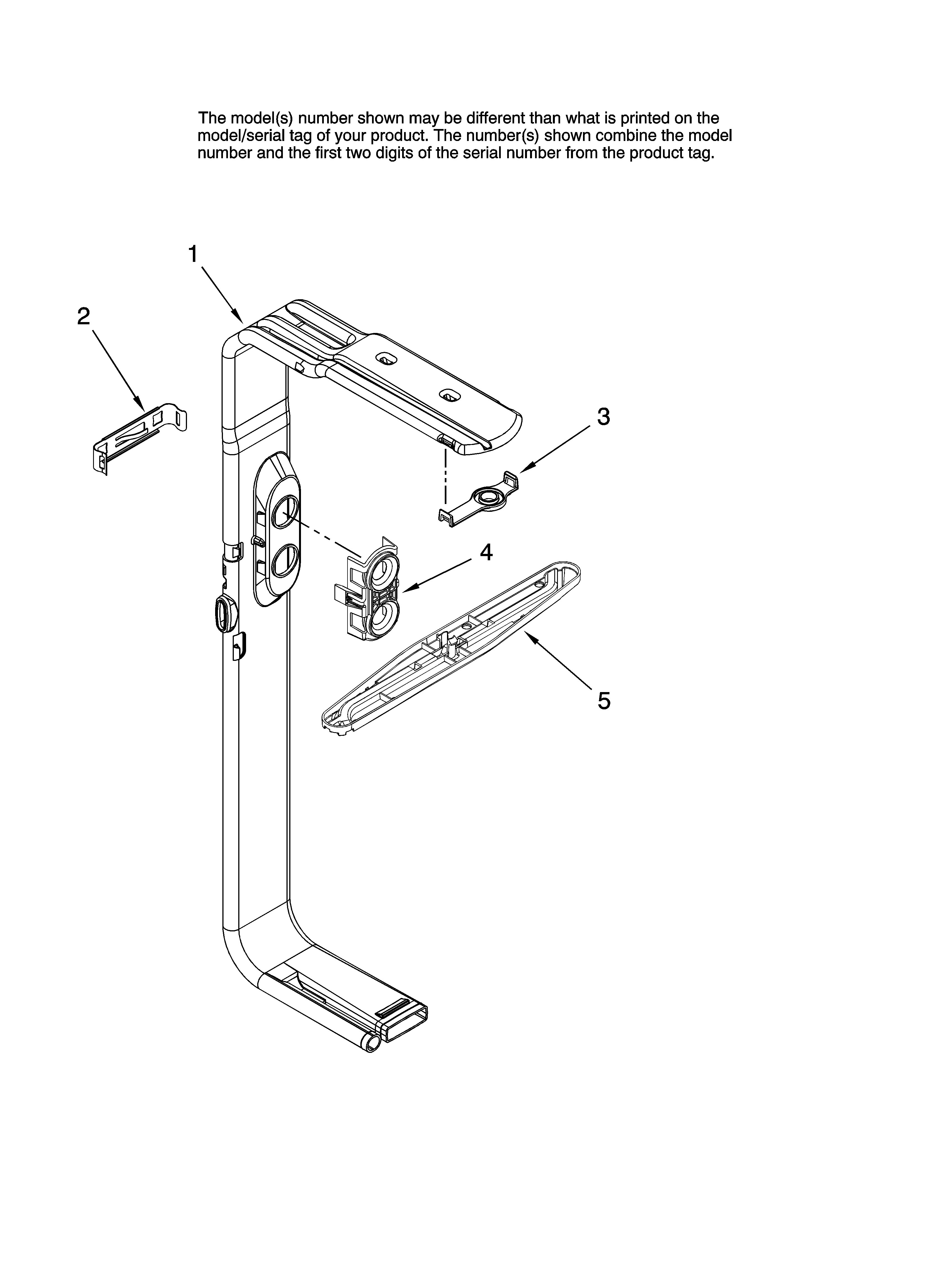 UPPER WASH AND RINSE PARTS, OPTIONAL PARTS (NOT INCLUD