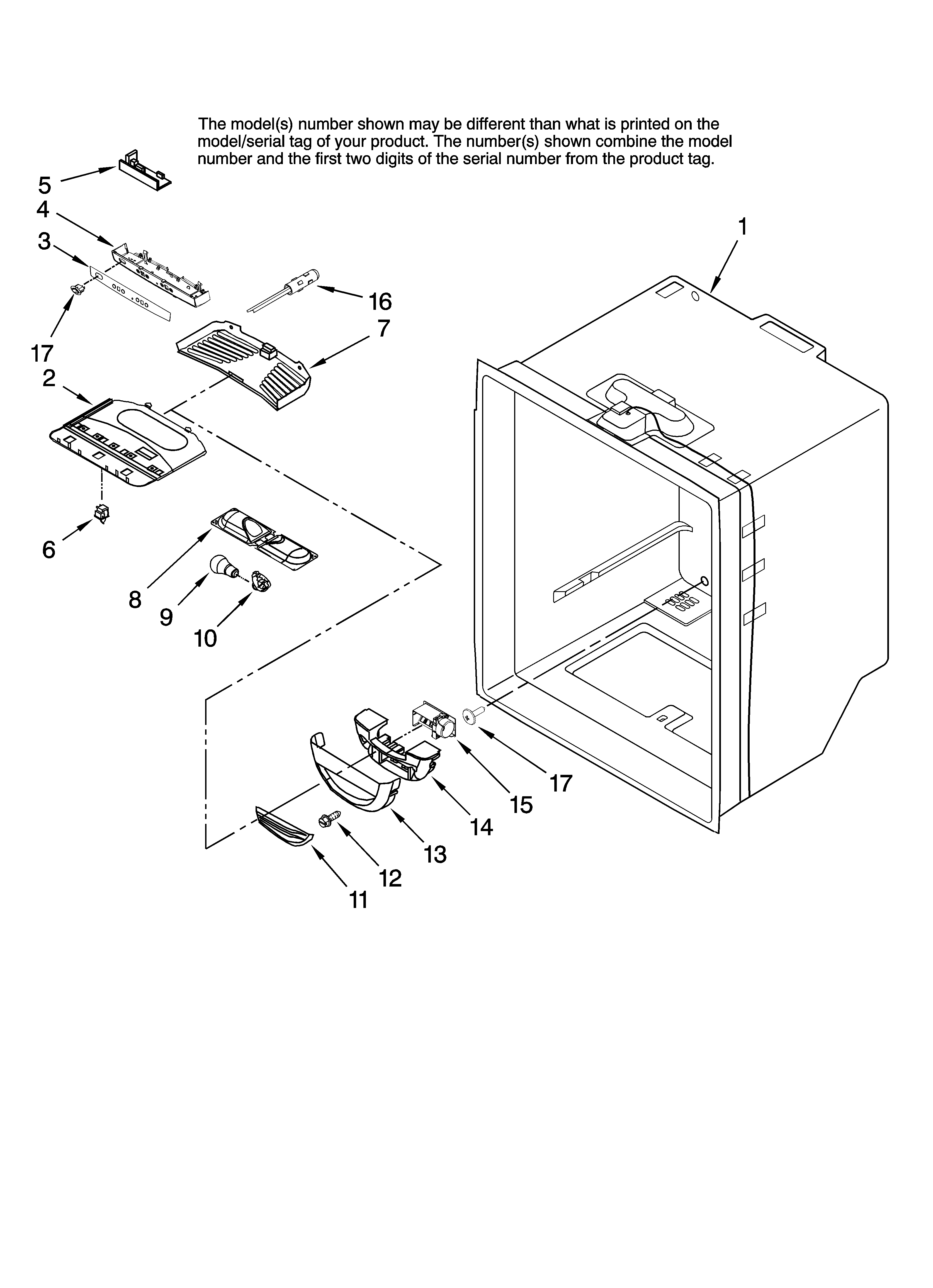 Refrigerator liner parts