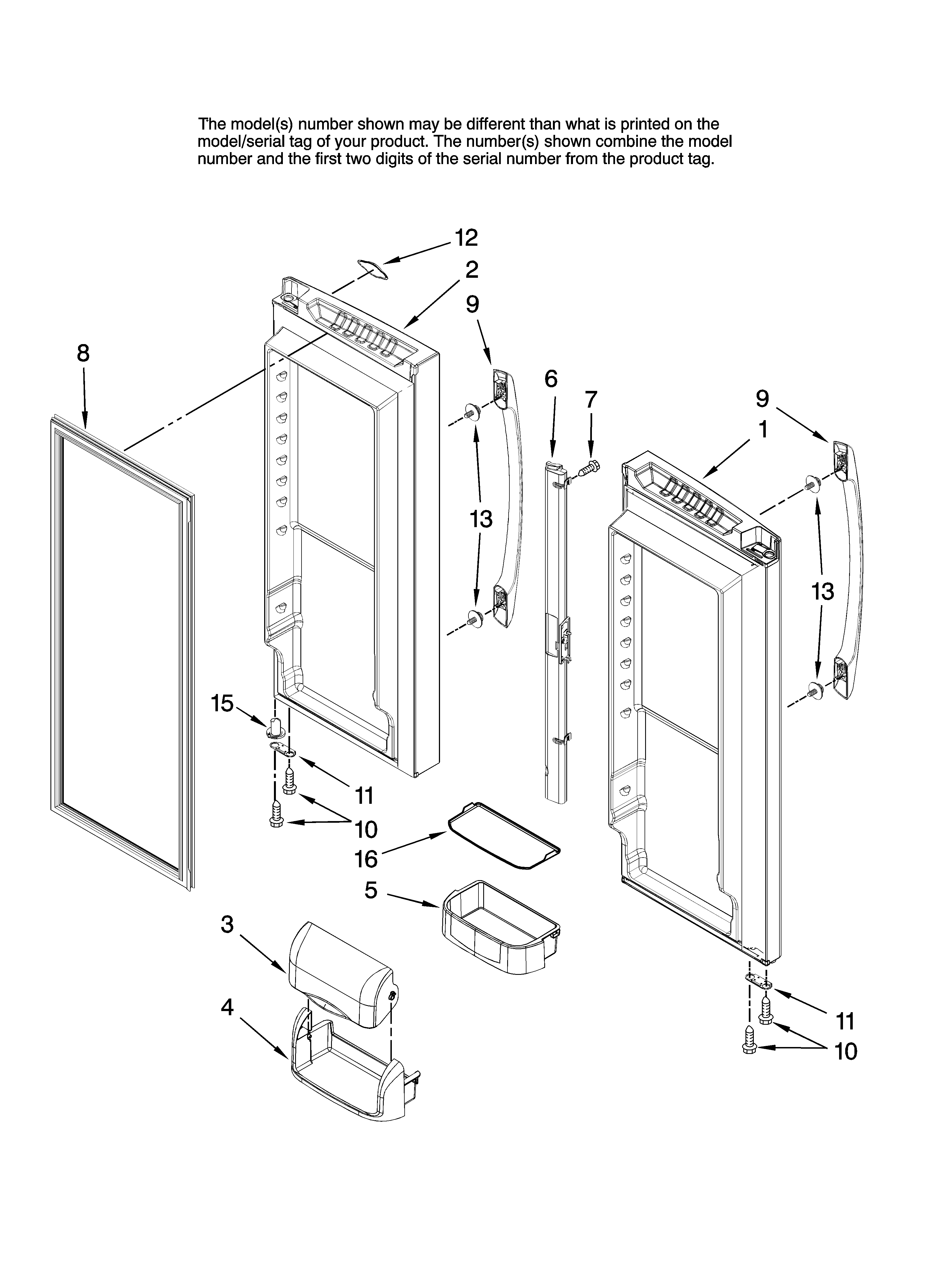 Refrigerator door parts