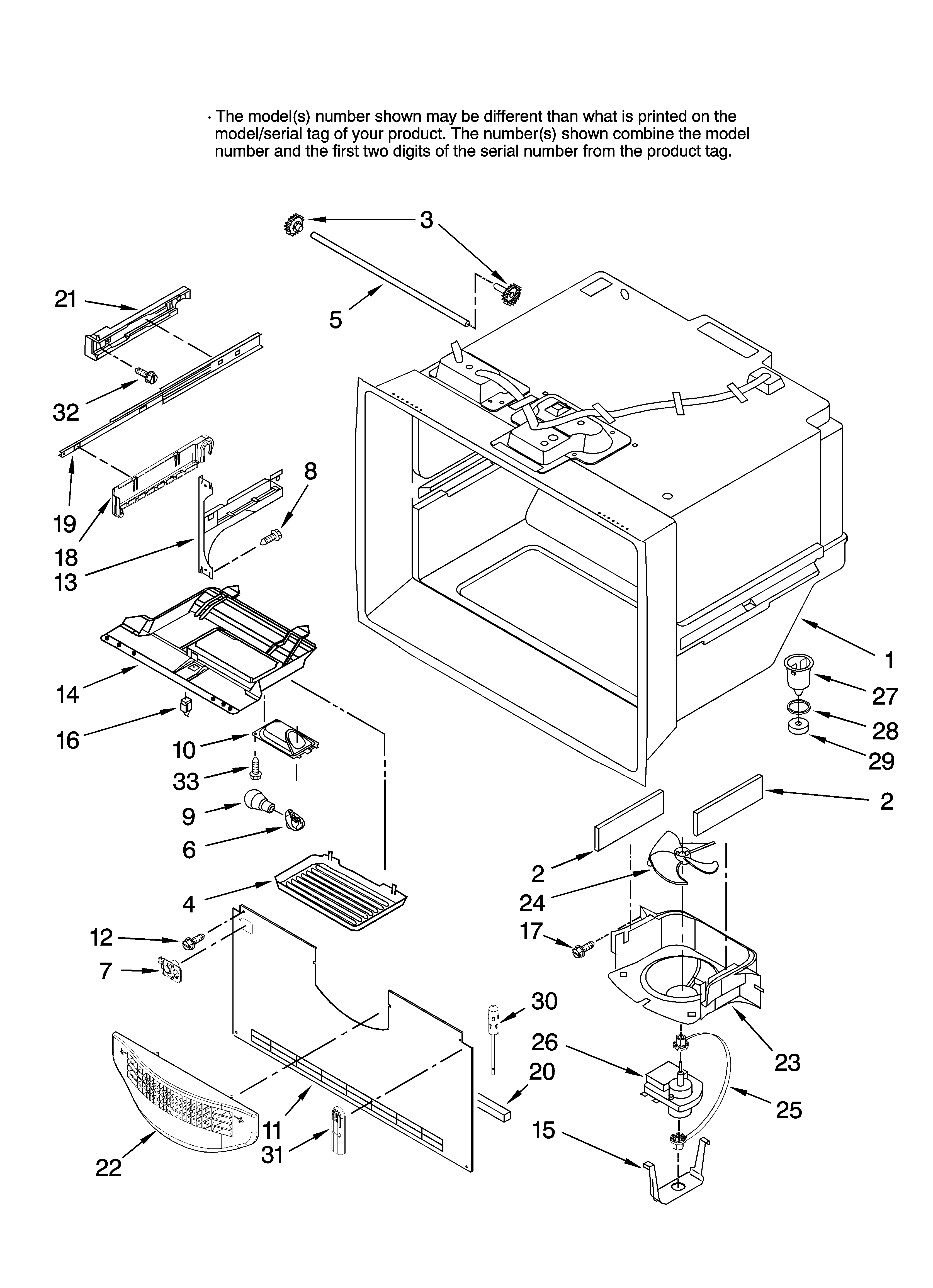 Freezer liner parts