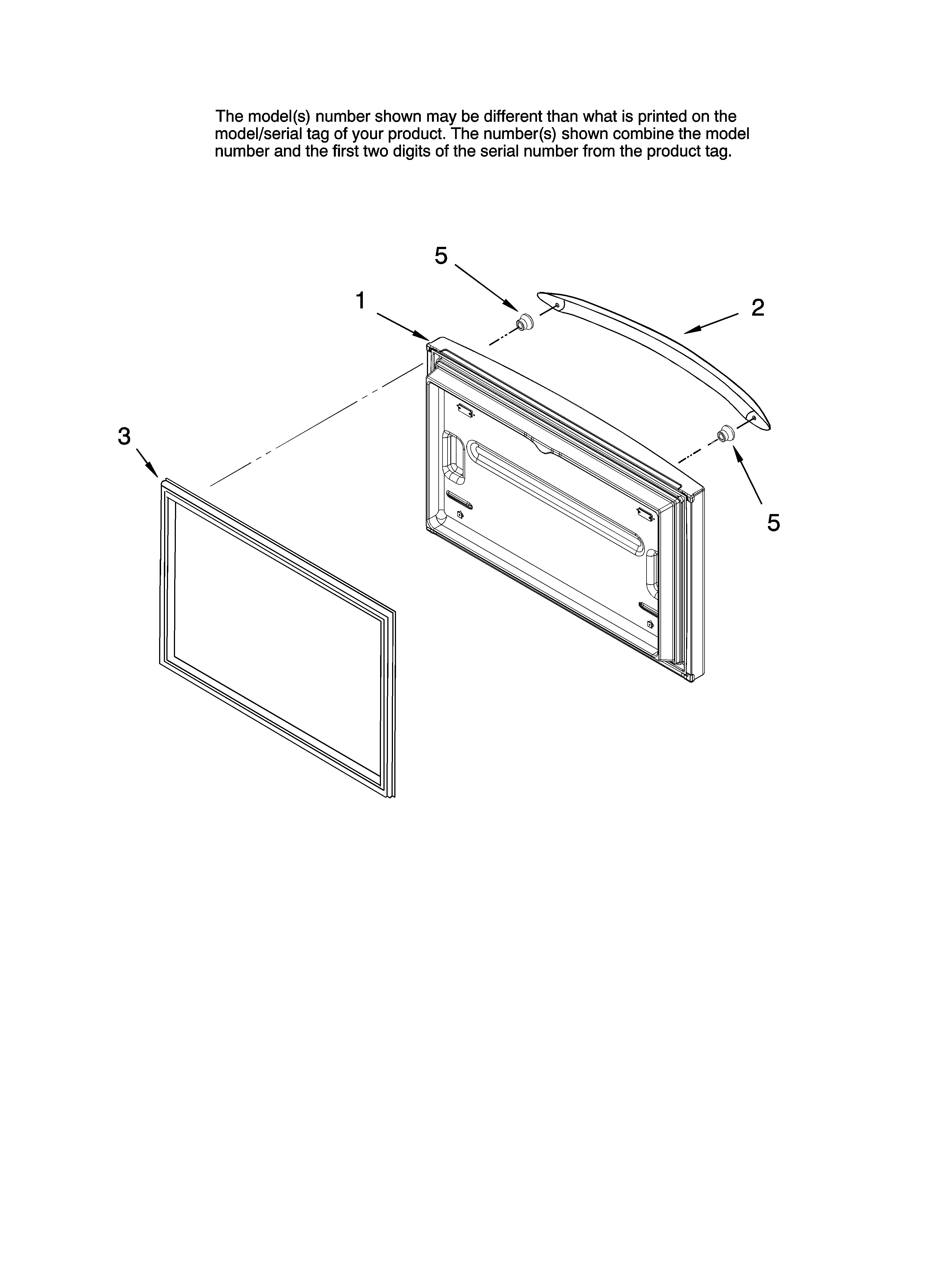 Freezer door parts, optional parts (not included)