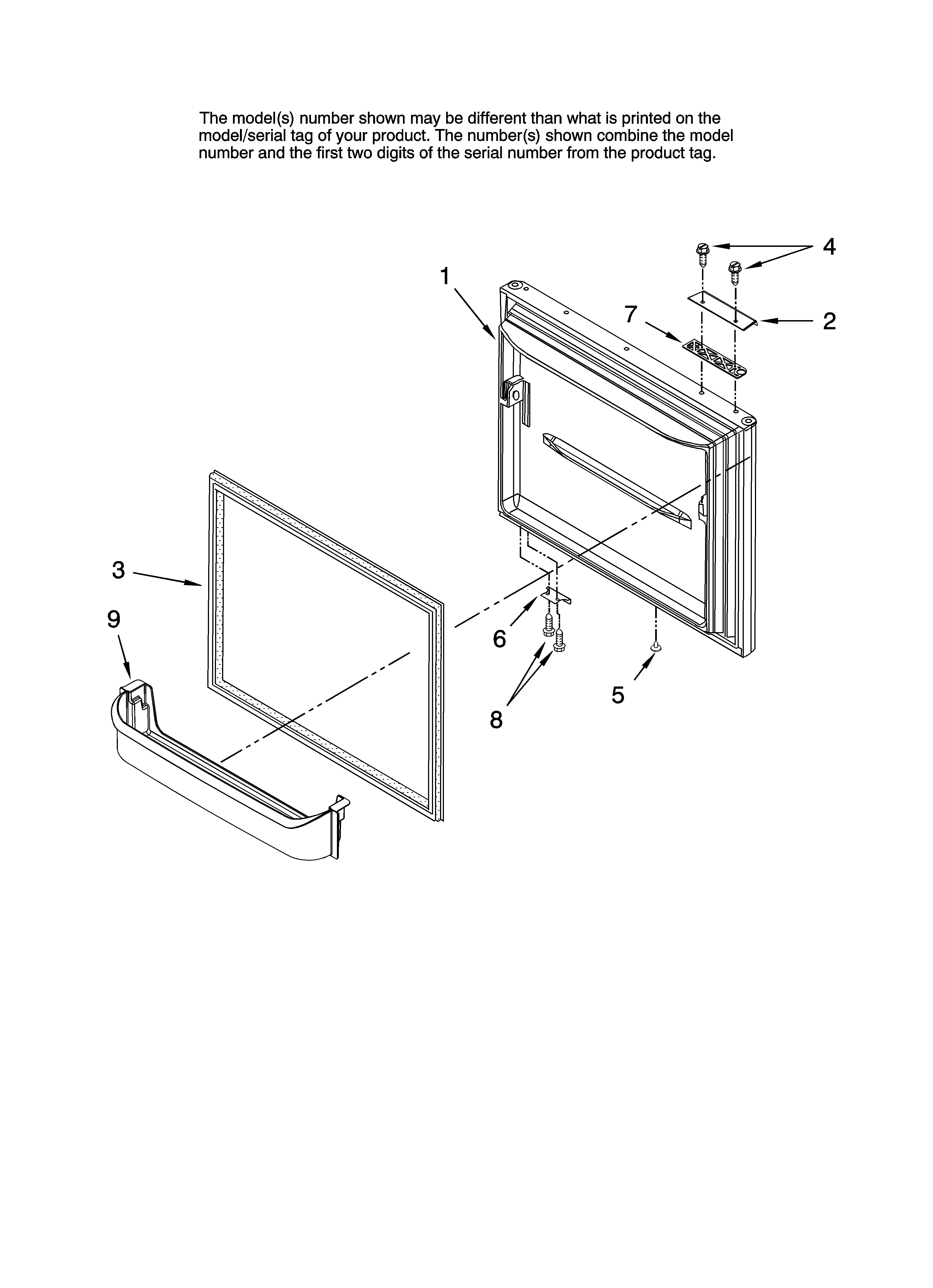 Freezer door parts