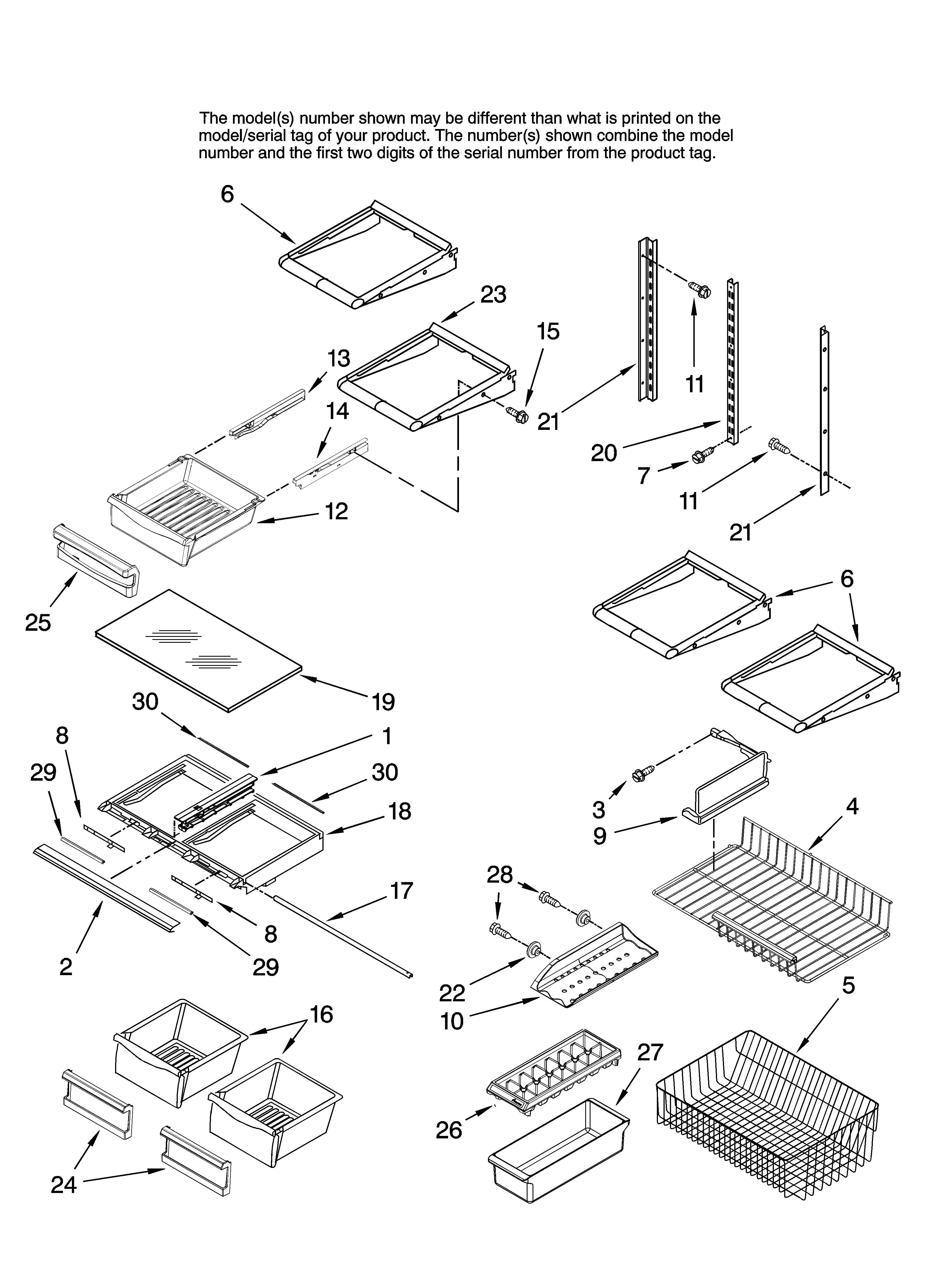 Shelf parts, optional parts