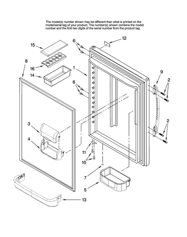 Refrigerator door parts