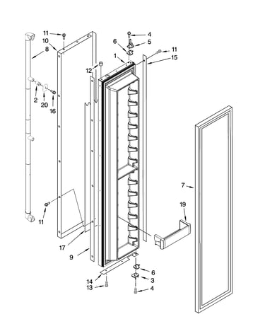 Freezer door parts