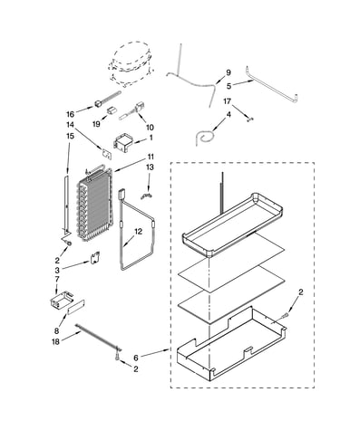 Lower unit and tube parts