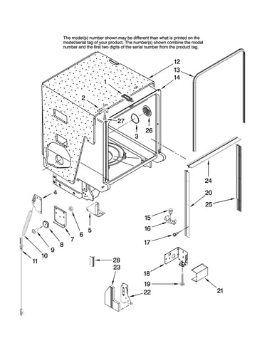 Tub and frame parts