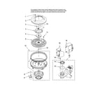Maytag MDBH945AWS46 pump and motor parts diagram