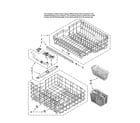 Maytag MDBH945AWS46 upper and lower rack parts diagram