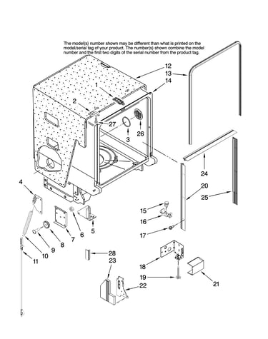 Tub and frame parts