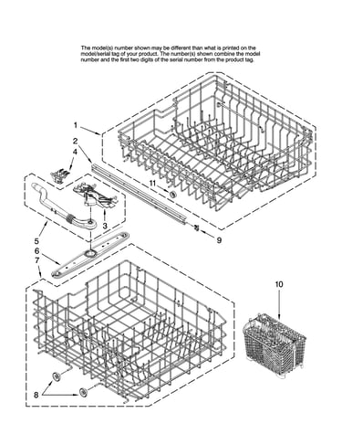 Upper and lower rack parts