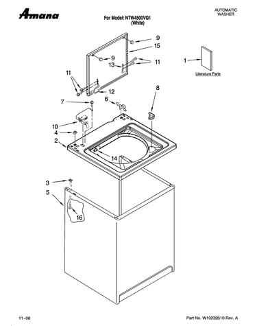 Top and cabinet parts