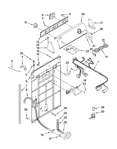 Controls and rear panel parts