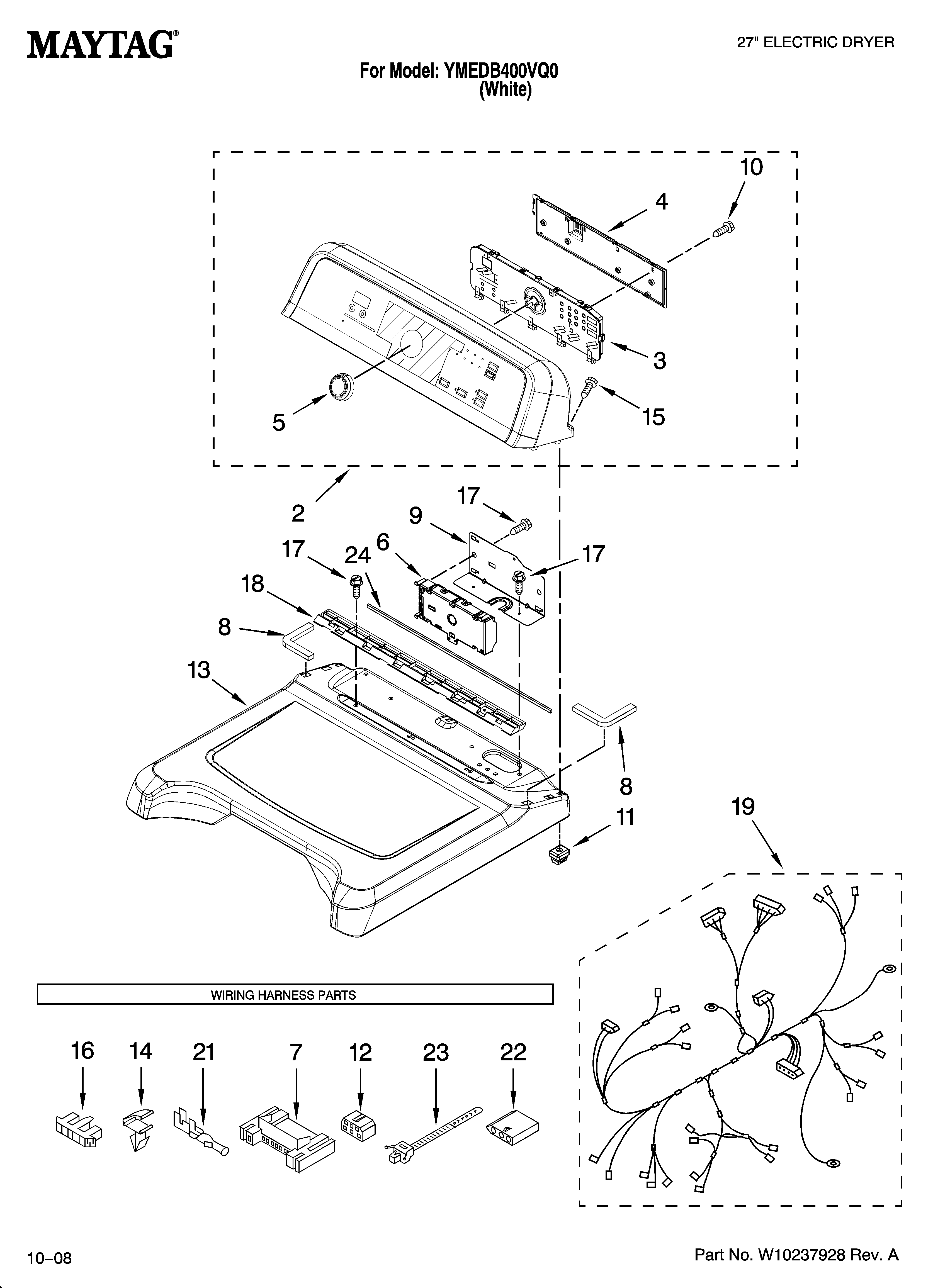 Top and console parts