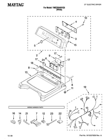 Top and console parts