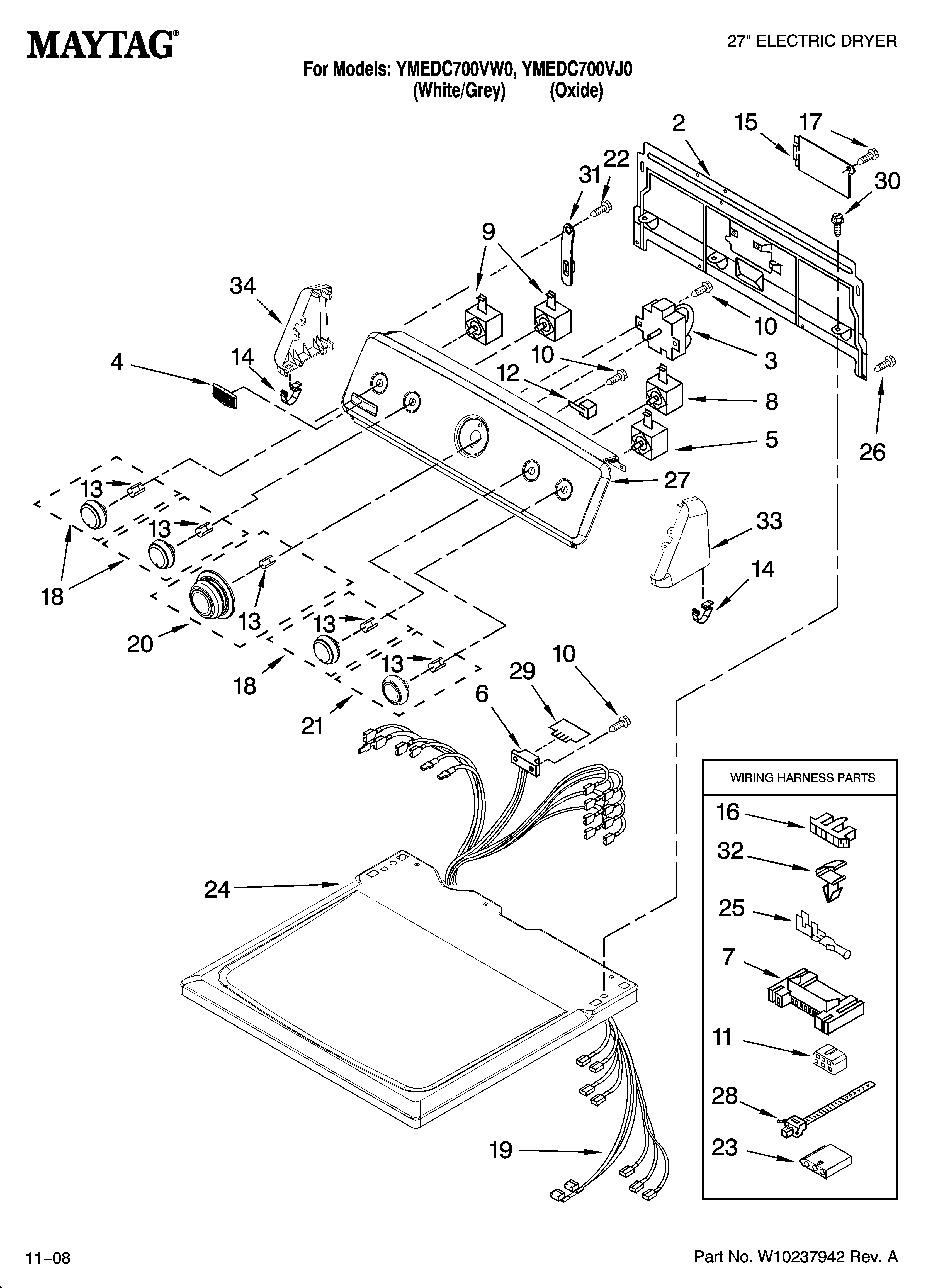Top and console parts