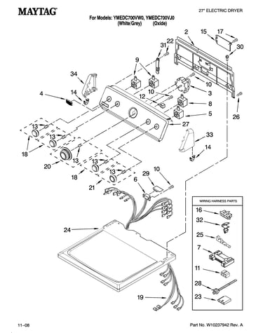 Top and console parts