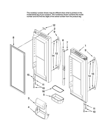 Refrigerator door parts