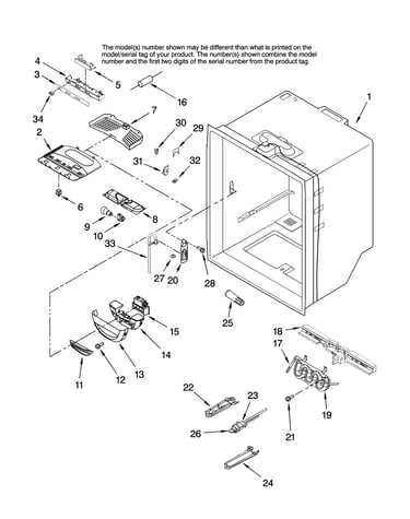 Refrigerator liner parts
