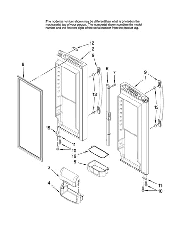 Refrigerator door parts