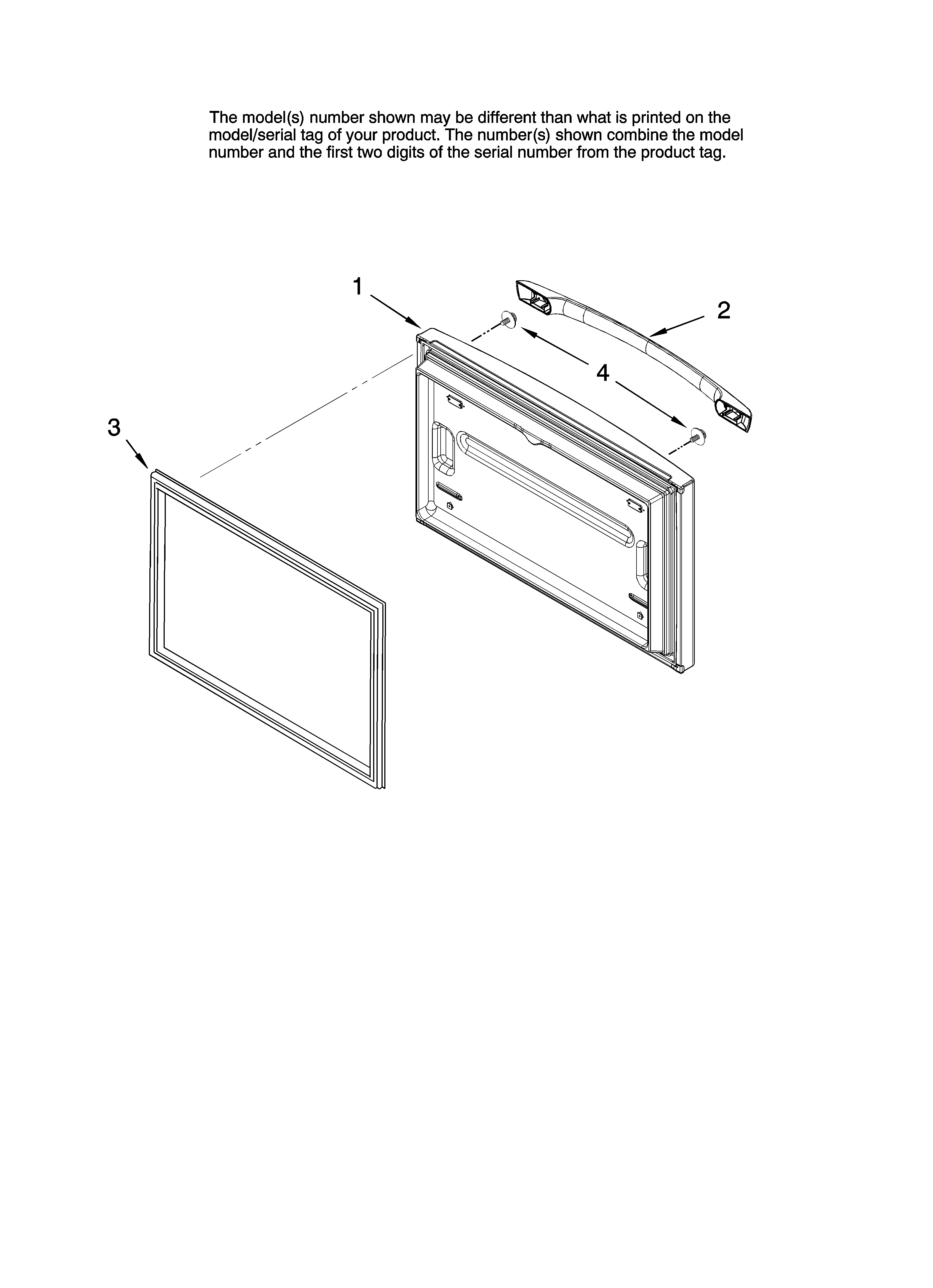 Freezer door parts, optional parts
