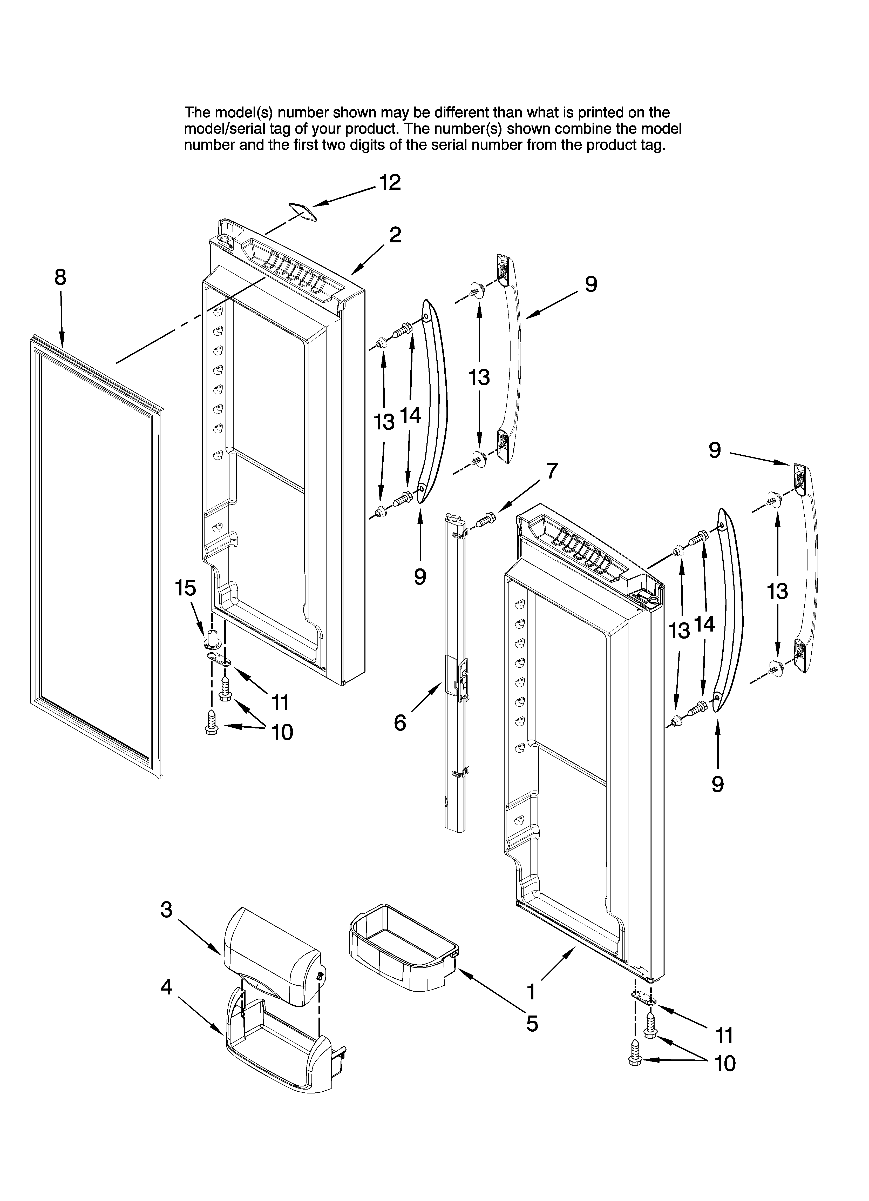 Refrigerator door parts